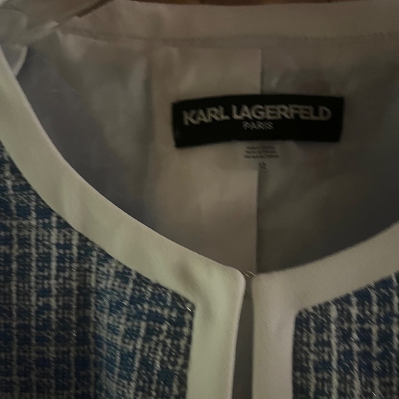 BRAND NEW! With tags! FALL TWEED GORGEOUS Karl Lagerfeld crop blazer - PRETTY!! - Picture 5 of 7
